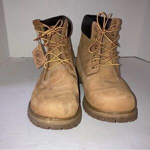Timberland 6” Premium Wheat Boots Women’s US 10 Waterproof Nubuck